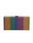 Fashion Stripe Geometric Diamond Colorful Stripe Square Clutch