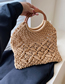 Fashion White Open Braided Large Capacity Tote