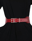 Fashion Brown Leather Square Buckle Wide Girdle