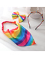 Fashion Color-2 Gradient Colorful Striped Pleated Headband