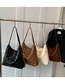 Fashion Red-brown Pu Lingge Large Capacity Shoulder Bag