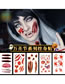Fashion Ws-229 (2 Pieces) Waterproof Halloween Horror Wound Scar Face Disposable Tattoo Sticker