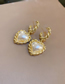 Fashion Gold Mermaid Pearl Love Twist Earrings Earrings