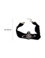 Fashion Necklace - Black Fabric Diamond Cross Saturn Necklace