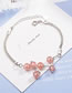 Fashion Silver Geometric Strawberry Crystal Braided Bracelet