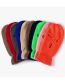 Fashion Three Holes Rose Red Solid Color Light Board Three-hole Knitted Ear Protection Beanie