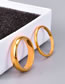 Fashion Gold-4mm Titanium Steel Gold Plated Cabochon Ring
