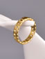 Fashion Gold Titanium Steel Geometric Chain Ring