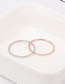 Fashion Rose Gold Titanium Steel Glossy Ring