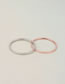 Fashion Rose Gold Titanium Steel Glossy Ring