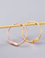Fashion Rose Gold Titanium Steel Gold Plated Baguette Ring