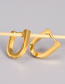Fashion Gold Titanium Steel Geometric U-shaped Earrings