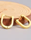 Fashion Gold Titanium Steel Geometric U-shaped Earrings