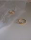 Fashion Gold Titanium Steel Geometric Glossy Ring