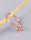 Fashion Gold Titanium Steel Gold Plated Geometric Flower Ring