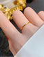 Fashion Gold (thin Circle) Titanium Steel Glossy Ring