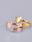 Fashion Gold-c Word Logo Tail Ring Titanium Steel Gold Plated Fox Ring