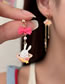 Fashion A Pair Of Ear Clips (triangle Clips) Alloy Drip Oil Cloud Rabbit Bow Asymmetric Earrings Ear Clip