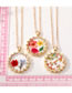 Fashion 7# Two Petals Resin Dried Flower Drop Glue Flower Necklace