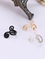 Fashion Rose Gold Alloy Geometry Curved Ear Clips