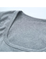 Fashion Light Grey Cotton U-neck Vest