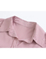 Fashion Pink Striped Lapel Button-down Shirt