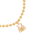 Fashion Rose Gold-white Bear Titanium Steel Shell Bear Letter Heart Ball Chain Anklet