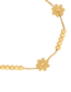 Fashion Rose Gold Titanium Geometric Beaded Flower Anklet