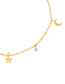 Fashion Rose Gold Titanium Diamond Geometric Star-moon Chain Anklet
