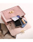 Fashion Pink Pu Print Lock Flap Plush Hand And Crossbody Bag