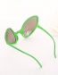 Fashion Alien Green Frame Blue Diaphragm Glasses Alien Sunglasses