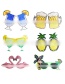 Fashion Glitter Shells Abs Shell Sunglasses