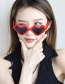 Fashion Red Abs Mosaic Heart Sunglasses