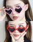 Fashion Pink Abs Mosaic Heart Sunglasses