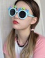 Fashion Single Layer Birthday Small Happy Pink Abs Alphabet Sunglasses