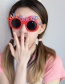 Fashion Single Layer Birthday Small Happy Pink Abs Alphabet Sunglasses