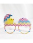 Fashion Colorful Striped Chick Hatching Glasses Colorful Striped Sunglasses