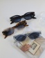 Fashion Clear Blue Resin Small Frame Rice Nail Sunglasses