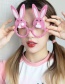 Fashion Long Ears Gold Pink Rabbit Without Lenses Abs Long Ear Gold Pink Rabbit Sunglasses