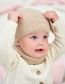 Fashion Khaki Knitted Bow Knot Pullover Hat Scarf Set