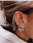 Fashion Silver Alloy Diamond Cross Star Moon Earring Set