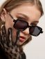 Fashion Light Gray Flakes Pc Square Sunglasses