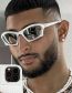 Fashion Gun Frame White Mercury Pc Cat Eye Large Frame Sunglasses