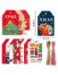 Fashion S592#96 Tags + 50 Red And White Hemp Ropes + 50 Primary Color Hemp Ropes Paper Christmas Three-dimensional Cartoon Tag