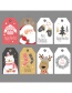 Fashion 513#christmas Gloves (set) With Rope Christmas Print Hang Tag Hanging Card