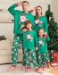 Fashion Children's Picture Color Christmas Print Crew Neck Long Sleeve Top Trousers Set