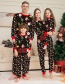 Fashion Dad Picture Color Christmas Print Crew Neck Long Sleeve Top Trousers Set