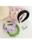 Fashion Pink Solid Color Wavy Pleated Wide-brimmed Headband