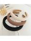 Fashion Brown Solid Color Fabric Wide-brimmed Headband