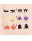 Fashion Color Acrylic Moon Bat Black Cat Owl Pumpkin Earrings Set